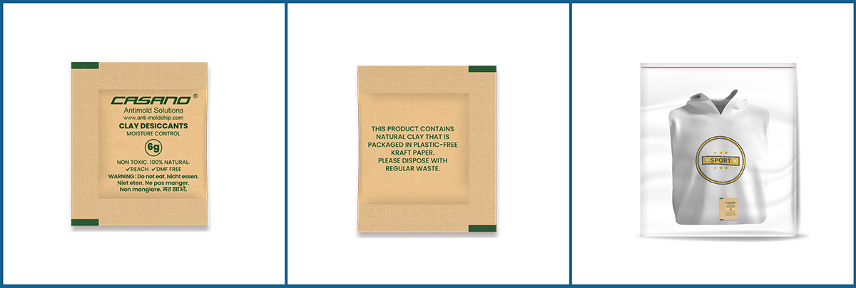 Kraft paper clay desiccant clay desiccant for apparel