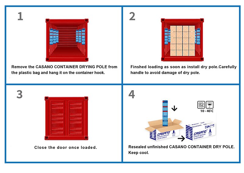 super dry pole for container DMF free dry pole